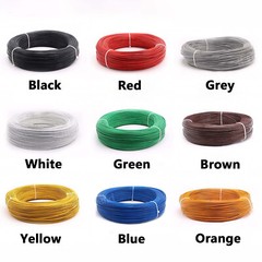 PTFE Cable Wire 12/14/16-28AWG Flexible Tinned Copper UL1332 Colour Cable Wire