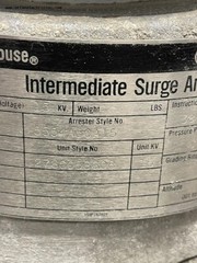 Westinghouse Intermediate Surge Arrester 15KV 5554A50A15