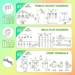 JST VH 3.96mm Pitch 3 Pin Female Housing Male Adapter Connector Plug Socket