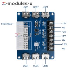 ATX Power Supply Breakout Board USB Charging Desktop Chassis Power Adapter Board
