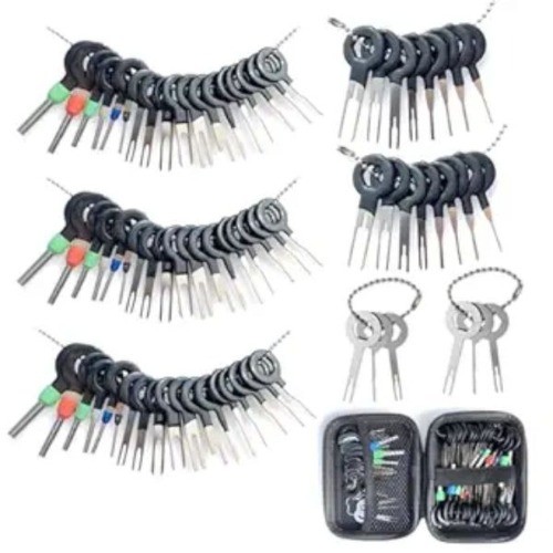Terminal Removal Tool Kit 76Pcs Terminal Ejector Kit for Car Pin Extractor Black