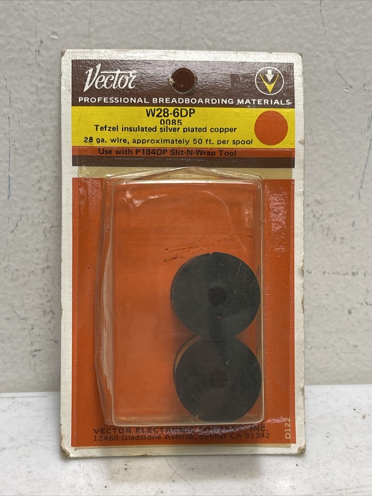 Vector Tefzel Insulated Silver Plated Copper 28 Gauge W28-6DP (50ft per spool)