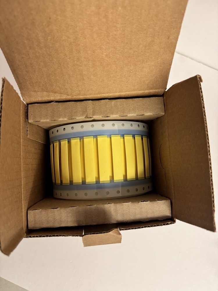 Raychem TMS-SCE-1/4-2.0-4 Qty of 250 per Lot Yellow Heat Shrinkable Label