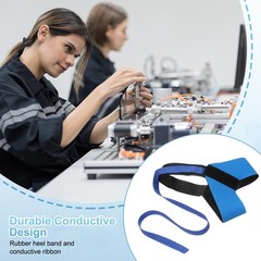 6 Pcs ESD Heel Strap, Anti Static Heel Strap 50cm Conductive Tape, Blue Black