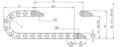 Igus Energy Chain Series E06 E06.10.018, 6ft /2m, cable and hose carrier