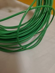 18 AWG 600V TFN SOLID COPPER WIRE 30+ FT BLACK And Green GREAT FOR TRAIN WIRE