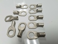 10 TIN PLATED Copper Ring Lug Terminal # 6 Wire Gauge 1/2″ Stud MOLEX PRD
