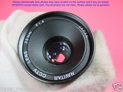 NAVITAR CCTV CCD CAMERA LENS 25mm. F1.4 as photos, sn:xxx.