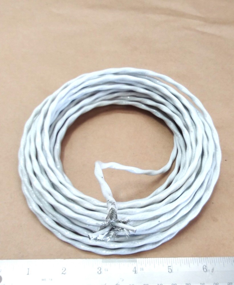 ( 10 FT ) M27500A16ML2T08 White (16Awg) 2/C 19×29 Electrical Power Cable 600V