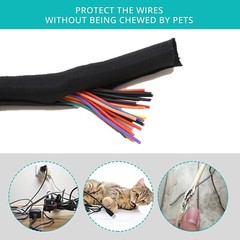 Black Braided Split Cable Hose Sleeve Wire Loom Tube Pipe SelfClosing Protection