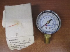 Coilhose, GB1460, Dial Gauge, 2″ Dry, 1/4 NPT Bottom Mount, 0-160 PSI NEW