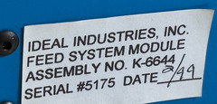 USED Ideal Industries K-6644 Feed System Module