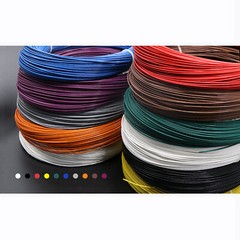 PTFE Cable Wire 1mm² Ø1.8mm, 1.5mm² Ø2mm Flexible Silver Plated Copper Stranded
