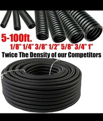 50 FT, 3/4_Split Loom Tubing LOT Polyethylene Electrical Conduit (1/8” -1″)
