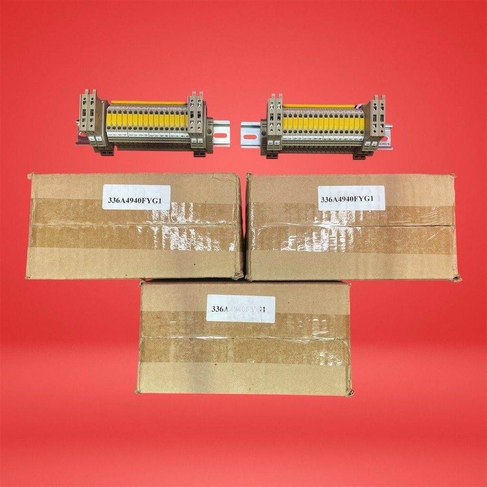 Lot of 5 Comprehensive 336A4940FYG1 DIN Rail Terminal Block Kit Set with Rail