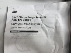 3M 635-SA Series 35 kV Class Large Interface Elbow Arrester (27 kV MCOV)