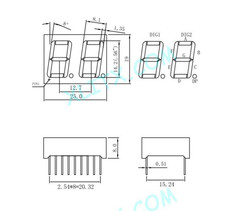 0.56-inch 5621AS Red 2-Digit CC LED 7-Segment Display Common Cathode 5621AS-1-18