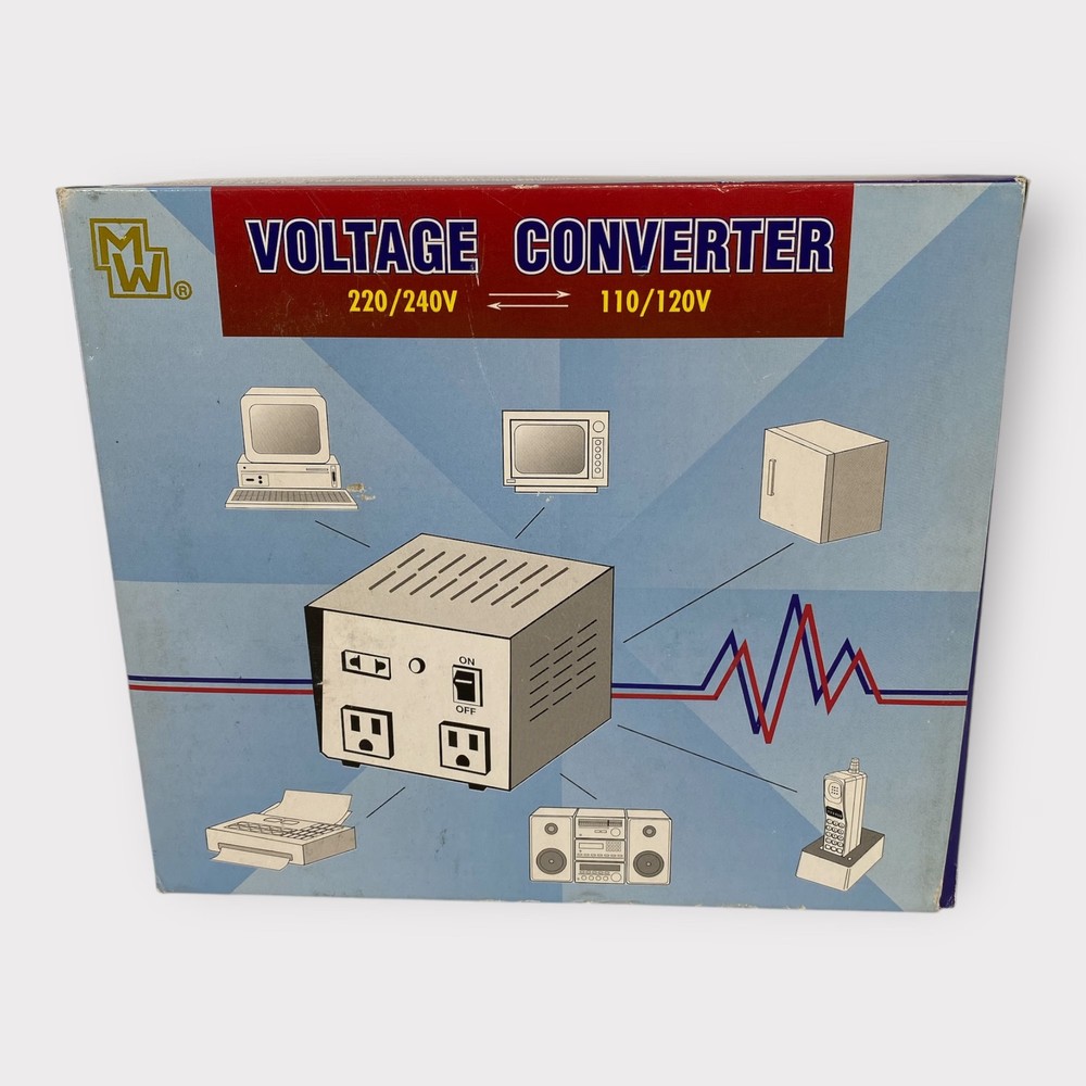 Minwa MW200D Up/Down Fuse Protected Voltage Converter 110/120V-220/240V **New**