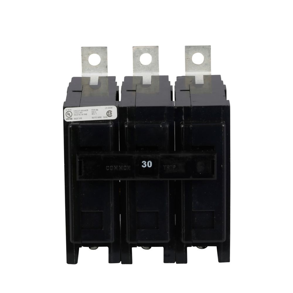 Eaton BAB3050H Thermal Magnetic Circuit Breaker, 50A, 10kAIC, 3-Pole, 240V