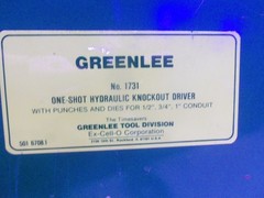 Greenlee 1731 One-Shot Hydraulic Knockout Driver AK