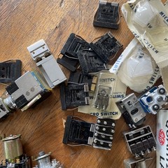 25lb Lot Vtg Electronic Parts Components Capacitors Transformers Microswitches +