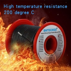 18 Gauge Silicone Wire Spool 100 ft Black Flexible 18 AWG Stranded Tinned Cop…