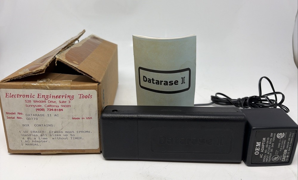 Walling Co. Datarase II Mod D. II Data Eraser With Box , Manual & Power Supply