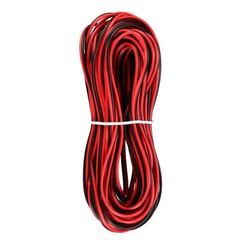 Red Black Wire 2 Conductor Bonded Zip Cord Cable Plated Copper PVC 28 AWG 49.2Ft