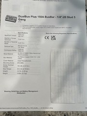 BusBar DualBus Plus 150A – 1/4″ – 20 Stud 5 Gang