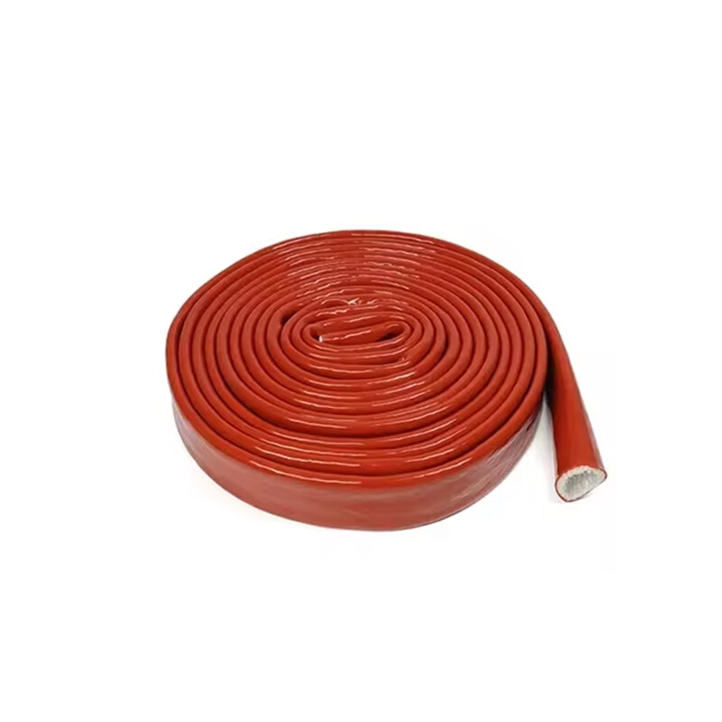 1/2/3/5m Silicone Fiberglass Tube Coated Glass Fiber Braided Fireproof Sleeve