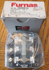 NEW LOT OF 3 Furnas 46ZBE12 Contact Block 600 Volts 3 Poles 1 NO 2 NC E12 10A