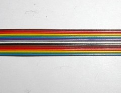 2′ Spectra Strip Flat Ribbon Cable 28 AWG, 16 Conductor Multi-color 0.59″W