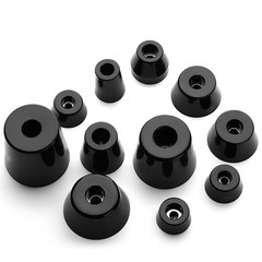 4PCS Round Bolt On Rubber Feet with Metal Washer, Non-Slip Bases