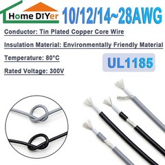 10/12/14~28 AWG Single Core Cable tinned copper Stranded Audio Wire OD 2.3-6.1mm