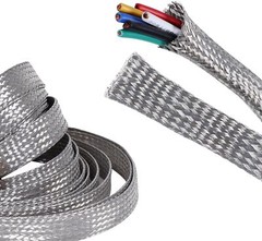 Tinned Copper Wire Shielding Sleeve, Expandable Ground Strap Wiring Sleeving Lot