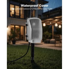 Outdoor Power Stake, 15 FT Extension Cord, Outdoor Power Strip Weatherproof with