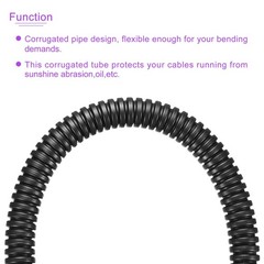 9mmx6mmx4.5m PP Non-Split Corrugated Tubing Indoor Outdoor
