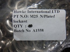 Hawke International M25 Nickel Plated Locknut NP BRS LKN – Lot of 10