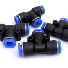 T Piece Adapter Pneumatic Push In Fittings Tee Connector Equal/Reducing Air Hose