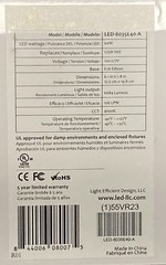 Light Efficient Design HID LED,60 W,Med Screw (E26) LED-8035E40-A QTY Available