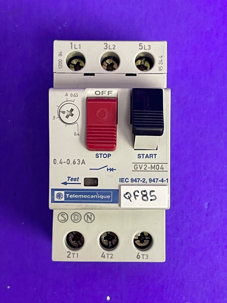 Telemecanique GV2-M04 Motor Circuit Breaker 0.4-0.63 A