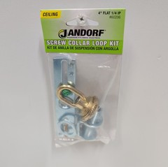 Jandorf 60206 Screw Collar Loop Kit Brass Finish 1/4 IP Light Fixture New