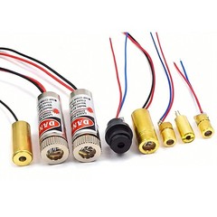 3V 5V Laser Module Red Cross hair Line Poin Dot Diode Focusable Lens 6/9/12mm