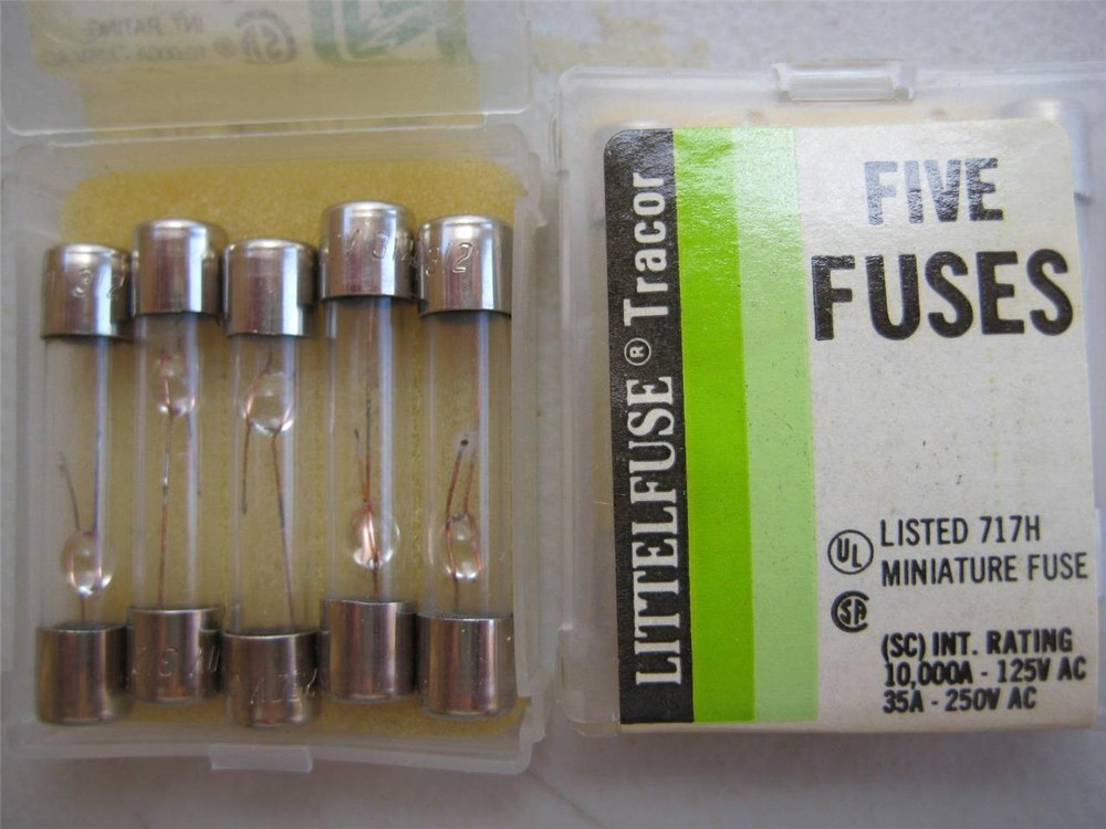 5X Littelfuse Fuse 312 6/10 3/4 1-1/4 1-6/10 3 4 7 or 8 Amp 3AG NOS Fast Blow