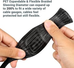 Heavy-Duty 25Ft x 1/2 Inch Braided Wire Sleeving – Versatile & Easy to Install
