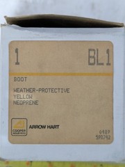 Arrow Hart BL1 Weather Protective Boot Yellow Neoprene Plug Cover Cooper Eaton