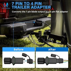 7 Way Blade & 4 Pin Trailer Light Circuit Tester w/LED Indicators Light Tester