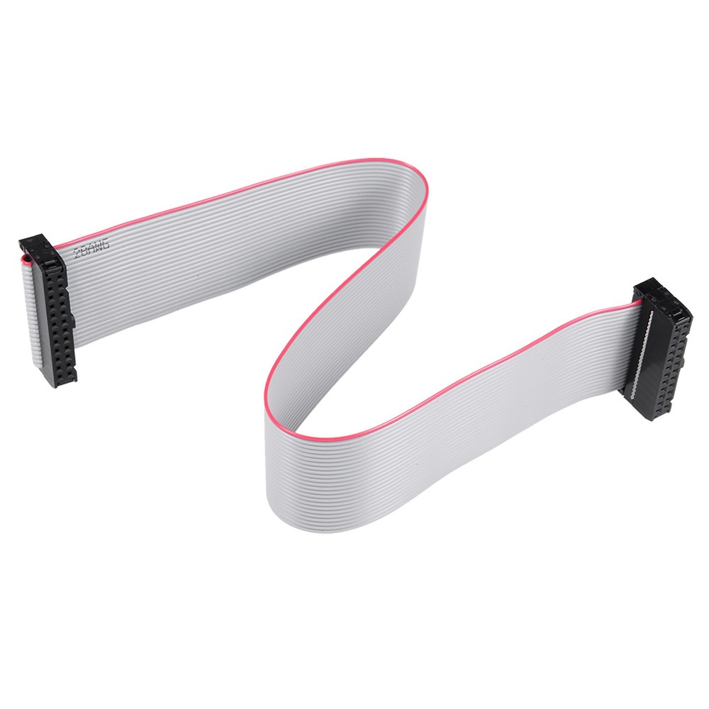 5 Pack Long 30CM 2.54MM Flat Ribbon Cable IDC 24 Pin Connector
