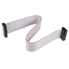 5 Pack Long 30CM 2.54MM Flat Ribbon Cable IDC 24 Pin Connector