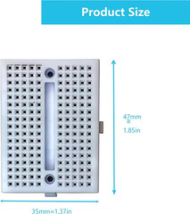 6 Pcs Mini Small Breadboard Kit White 170 Tie Points (Includes 10-Pin Male/Femal